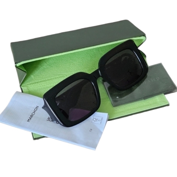 NEW Longchamp Black Square Sunglasses | Full Inclusion main image 7